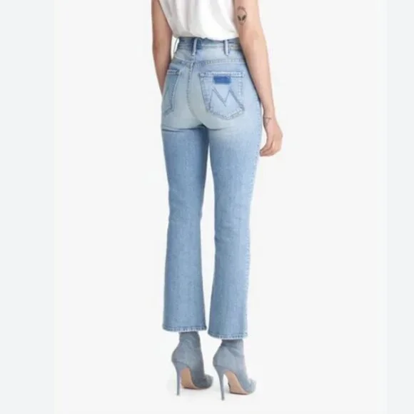 Mother Superior The Hustler Ankle Jeans High Rise Flare Denim I Confess Size 28